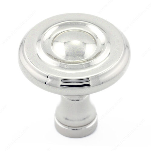 Traditional Metal Knob - 740 Polished Nickel