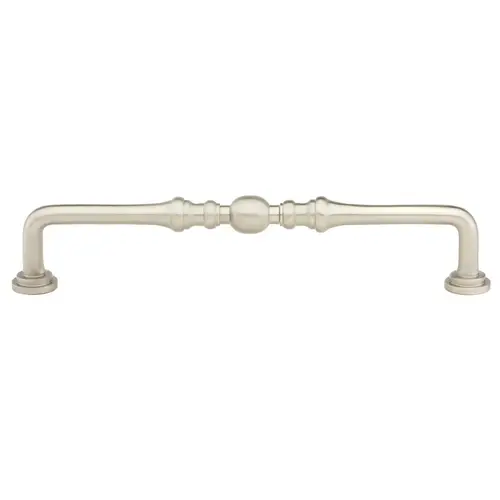 Spindle Cabinet Pull 4" Center To Center Satin Nickel Finish