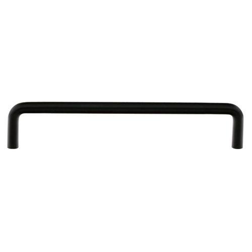 Wire Cabinet Pull 4" Center To Center Flat Black Finish