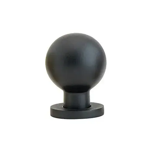 Modern Globe 1" Cabinet Knob Flat Black Finish