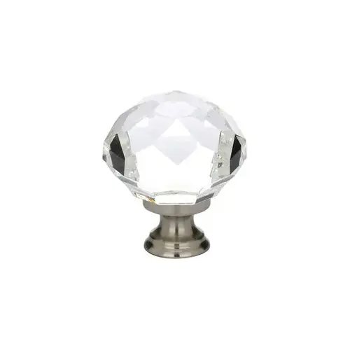 Diamond 1.75" Wardrobe Knob Satin Nickel Finish