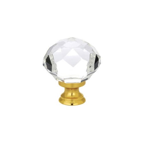 Diamond 1.75" Wardrobe Knob Bright Brass Finish