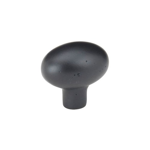 Bronze Egg 1-3/4" Cabinet Knob Flat Black Finish