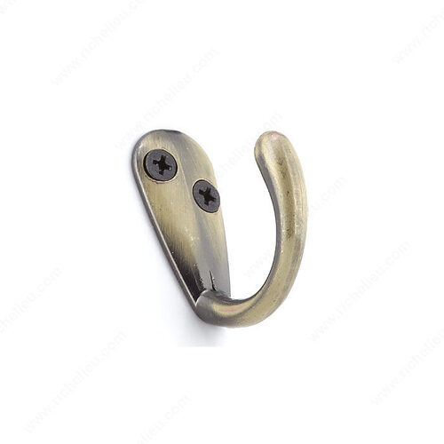 1-1/2 in Single Utility Hook - 818 Antique Brass