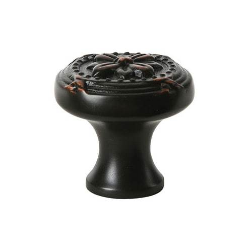 Cabinet Knob 1-1/4" Ribbon And Reed Oil Rubbed Bronze Finish