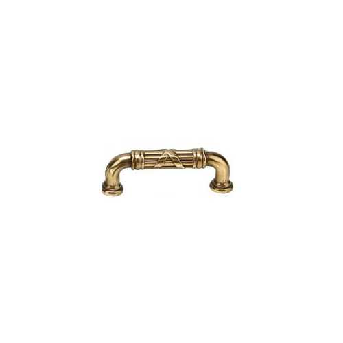 Fixed Cabinet Pull Estate 10" Center To Center Ribbon And Reed French Antique Brass Finish