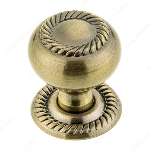 Traditional Metal Knob - 8606 Antique English