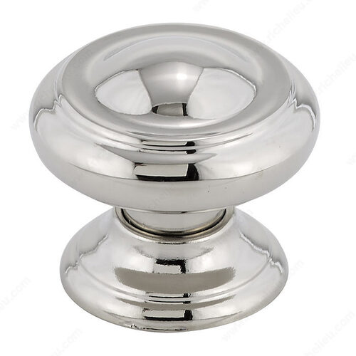 Traditional Metal Knob - 8632 Polished Nickel