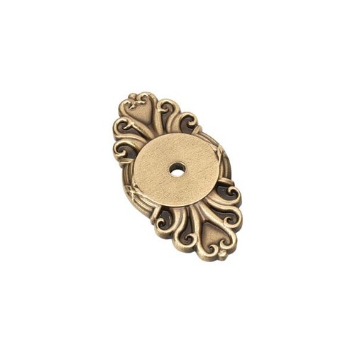 Back Plate For Knobs Ribbon And Reed French Antique Brass Finish