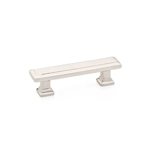 Geometric Rectangular 10" Cabinet Pull Bright Nickel Finish