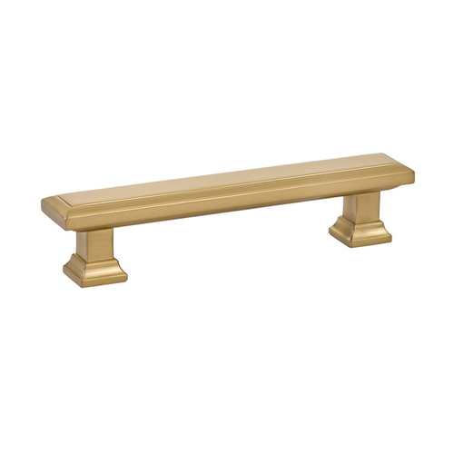 Geometric Rectangular 6" Cabinet Pull Satin Brass Finish