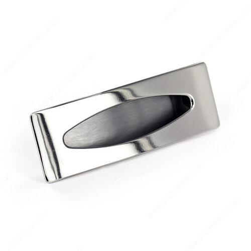 Modern Recessed Metal Pull - 870 Polished Nickel