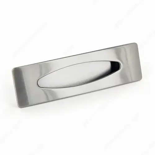 Modern Recessed Metal Pull - 870 Brushed Nickel