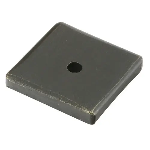 Square Knob 1-1/4" Back Plate Medium Bronze Finish