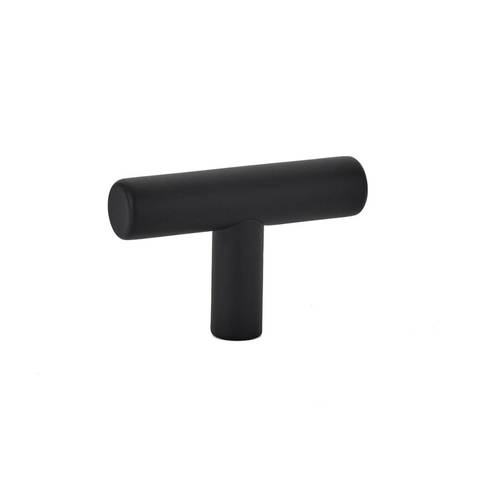 Brass Bar 2" Cabinet Knob Flat Black Finish