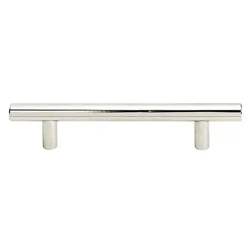 Brass Bar 4" Center to Center Cabinet Pull Bright Nickel Finish