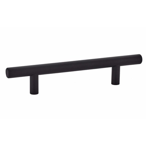 Brass Bar 5" Center to Center Cabinet Pull Flat Black Finish