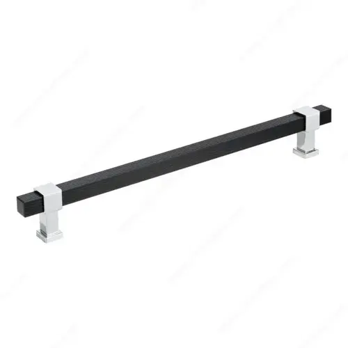 Modern Metal Pull - 8747 Matte Black / Chrome