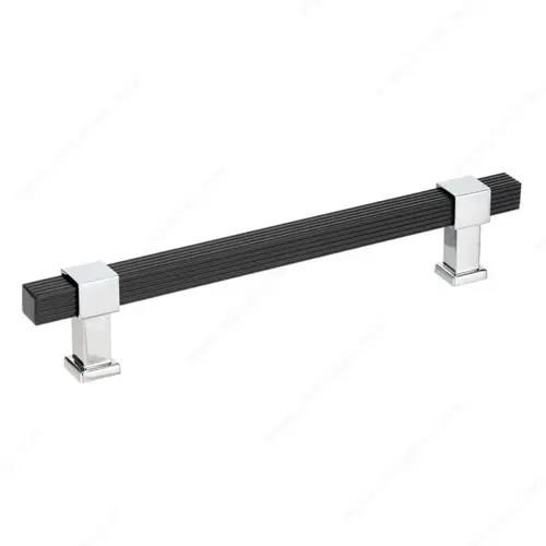 Modern Metal Pull - 8747 Matte Black / Chrome