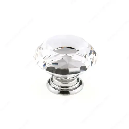 Modern Crystal Knob - 8776 Clear / Chrome