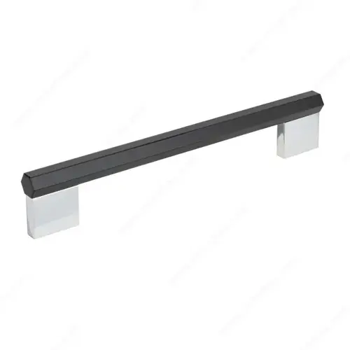 Modern Metal Pull - 8780 Matte Black / Chrome