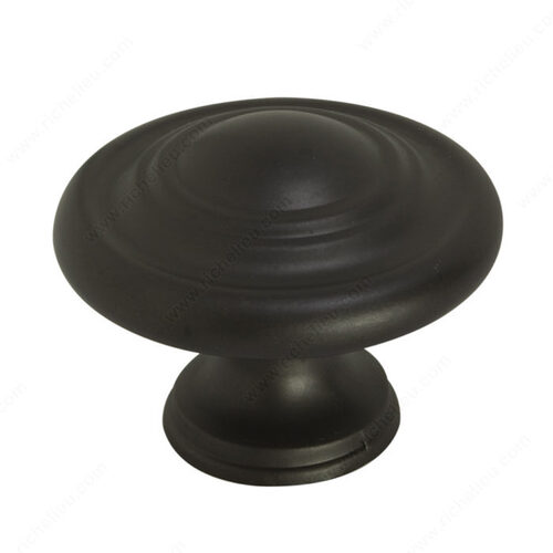 Traditional Metal Knob - 880B Matte Black