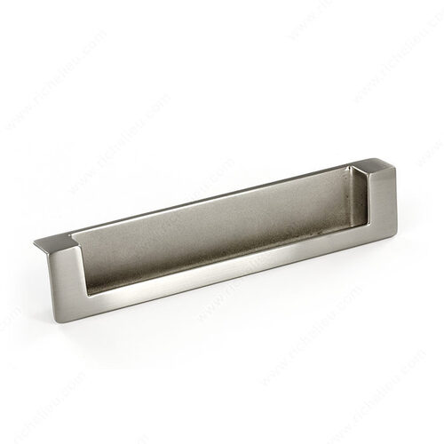 Richelieu Hardware BP897128195 Modern Metal Edge Pull - 8971 Brushed Nickel