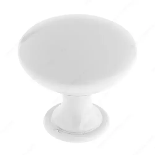 Modern Metal Knob - 9041 White