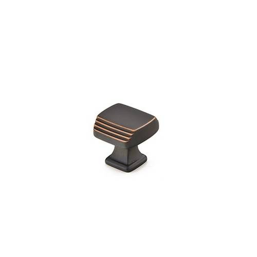 Art Deco 1-1/4" Cabinet Knob Oil Rubbed Bronze Finish