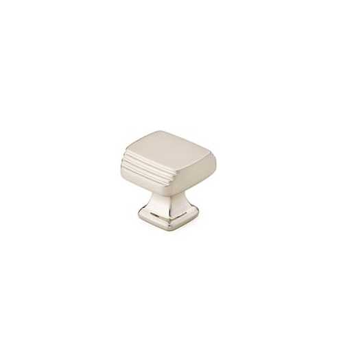 Art Deco 1-1/4" Cabinet Knob Satin Nickel Finish