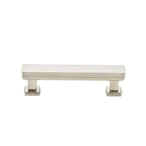 Art Deco 3-1/2" Cabinet Pull Satin Nickel Finish