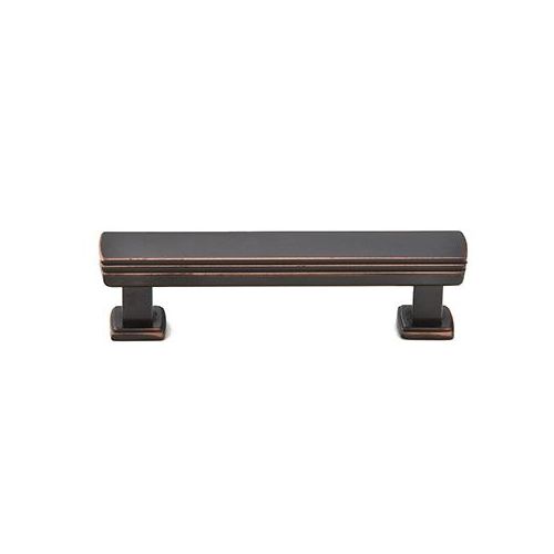 Art Deco 4" Cabinet Pull Oil Rubbed Bronze Finish