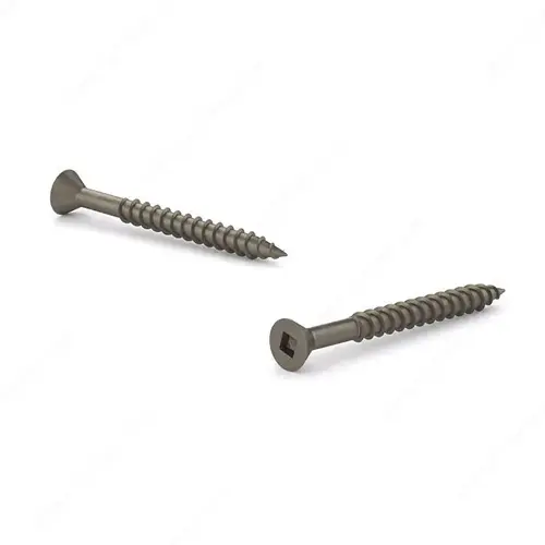 Plain Wood Screw, Flat Head, Square Drive, Coarse Thread, Regular Wood Point - pack of 6000