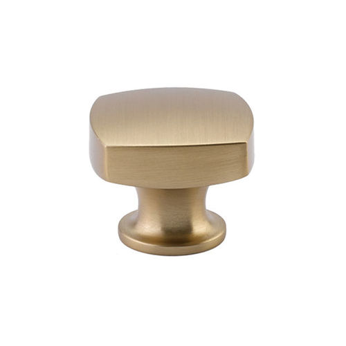 1-1/2" Freestone Cabinet Knob Satin Brass Finish