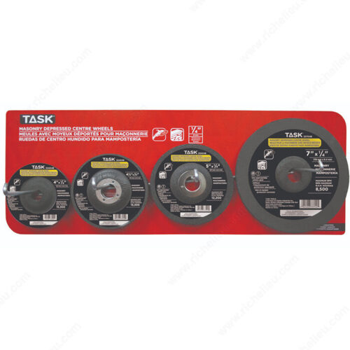 Display Material: 1/4" Masonry Depressed Center Wheel Display