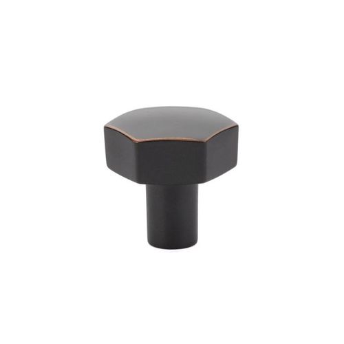 1-1/8" Mod Hex Cabinet Knob Oil Rubbed Bronze Finish