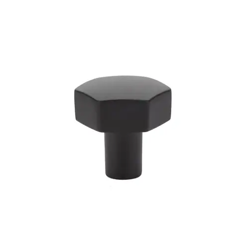 1-1/8" Mod Hex Cabinet Knob Flat Black Finish