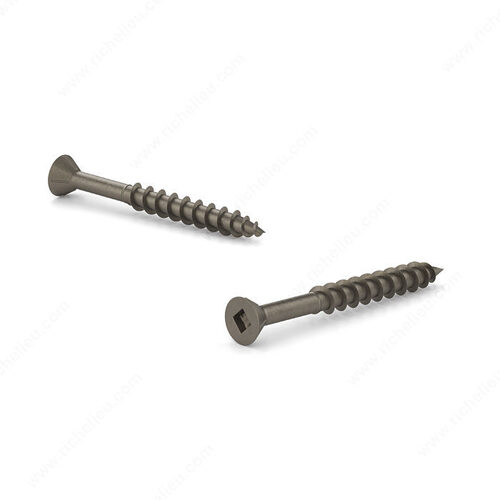 Plain Wood Screw, Flat Head With Nibs, Square Drive, Coarse Thread, Regular Wood Point - pack of 5000