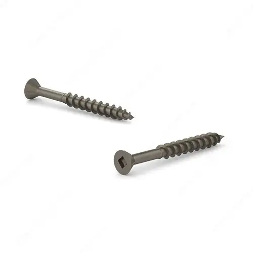 Plain Wood Screw, Flat Head With Nibs, Square Drive, Coarse Thread, Regular Wood Point - pack of 7000