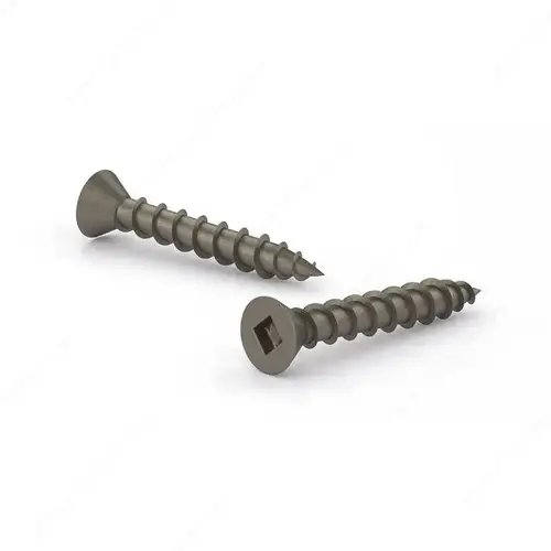 Plain Wood Screw, Flat Head, Square Drive, Coarse Thread, Regular Wood Point - pack of 15000