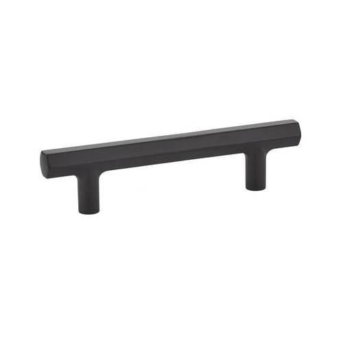 3-1/2" Mod Hex Pull Flat Black Finish