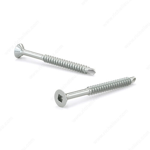 PREMIUM HYBRID Wood Screw, Flat Head with Nibs, Square Drive, Fine Thread, TEK Point - pack of 4000