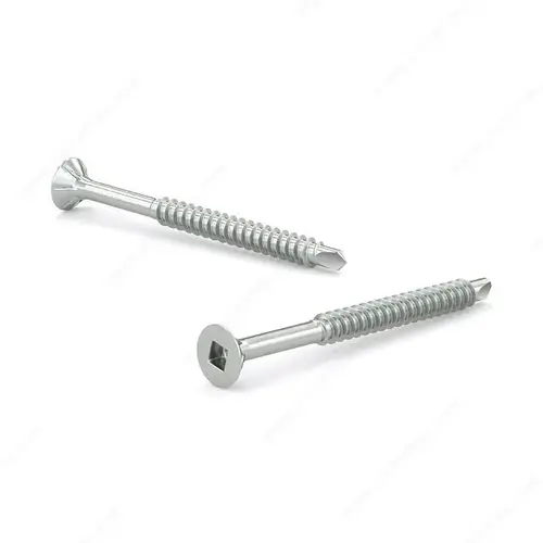 PREMIUM HYBRID Wood Screw, Flat Head with Nibs, Square Drive, Fine Thread, TEK Point - pack of 1000