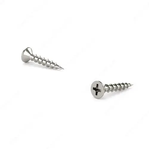 Wood Screw, Flat Head, Phillips Drive, Coarse Thread, Regular Wood Point Nickel - pack of 20000