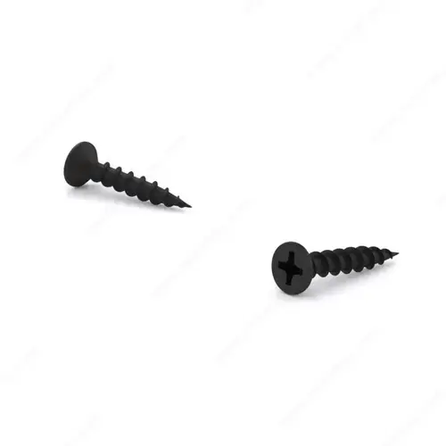 Black Phosphate Wood Screw, Flat Head, Phillips Drive, Coarse Thread, Regular Wood Point - pack of 25000