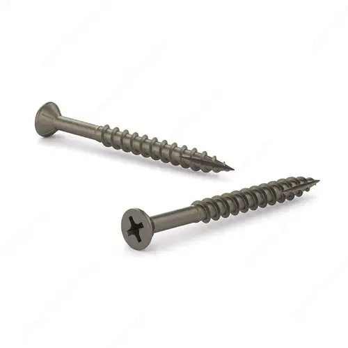 Black Phosphate Wood Screw, Flat Head with Nibs, Phillips Drive, Coarse Thread, Type 17 Point - pack of 2000