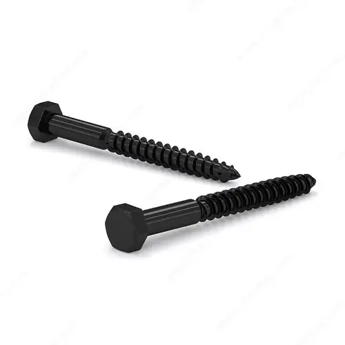 Hex Head Lag Screw - Black Head, Zinc - pack of 275