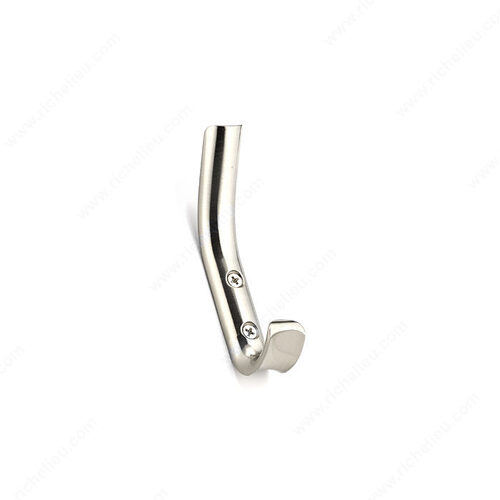 Modern Metal Hook - 1143 Brushed Nickel