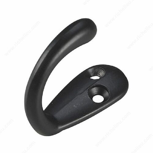 1-3/4 in Single Wardrobe Hook - 223 Black