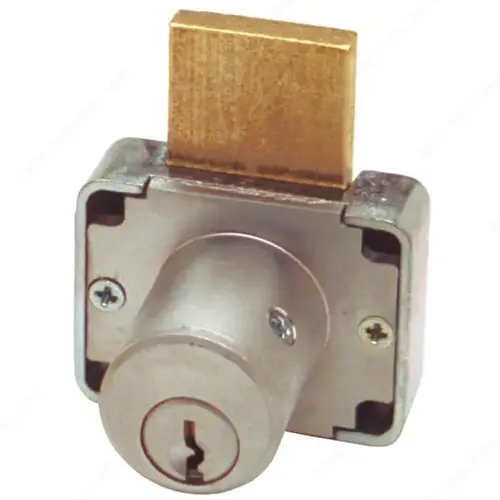 Deadbolt Drawer Lock 7/8" and 1-3/8" Satin Chrome